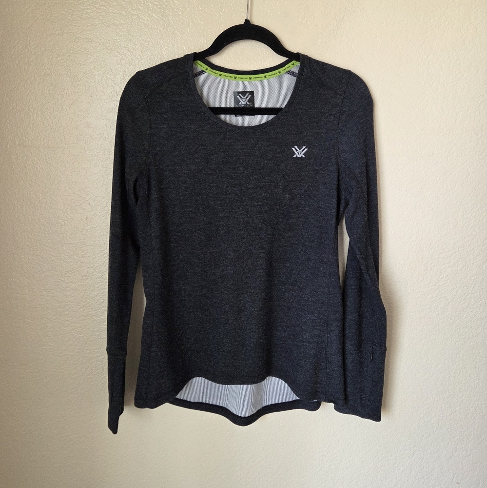 Vortex Point To Point Long Sleeve Wool Blend Shirt Size Medium
